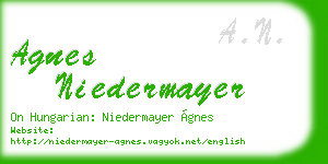 agnes niedermayer business card