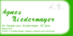 agnes niedermayer business card